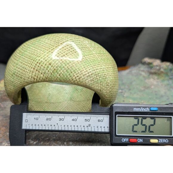 Bracelet Lot – Textured Resin & Carved Wood – Sculptural Boho Stack - Picture 6 of 9